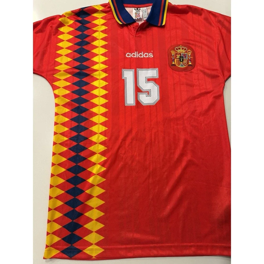 adidas Spain 1994 Home Reissue Jersey Red JN3707 Mens Small Pre-Owned